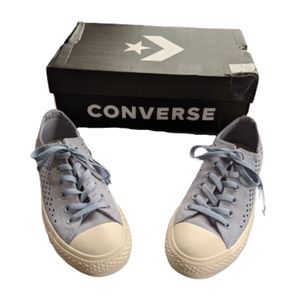 Blue Converse All Star Suede Low-Top Sneakers